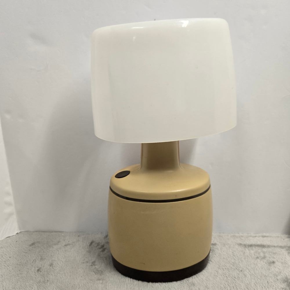 Vintage BMG Mushroom Table Lamp Tan Brown Plastic Mid Century Modern Not Working